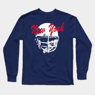 New York Old School Football (Blue) Long Sleeve T-Shirt